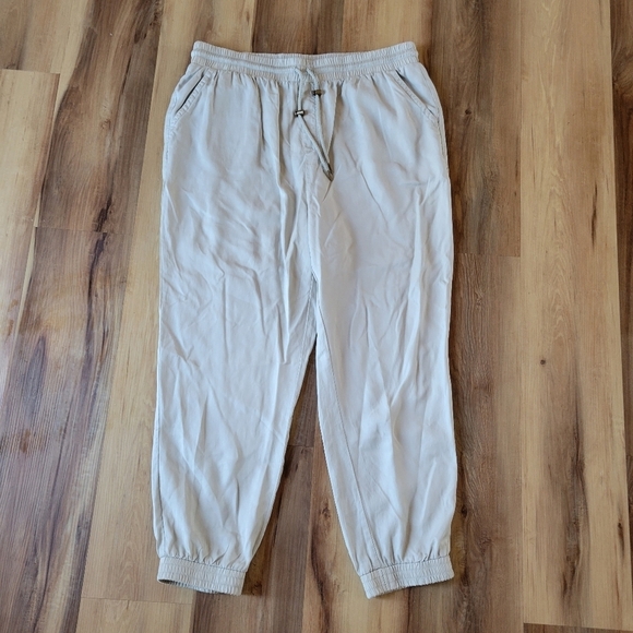 NWT GIBSON LATIMER Cream 100% Lyocell Joggers Size XL - Picture 1 of 8